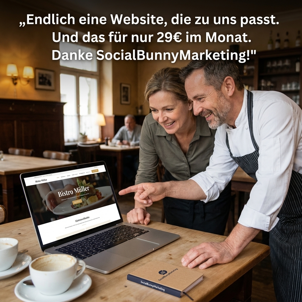 Social Media Werbung Restaurant Website Wien – Bistro Müller mit SocialBunnyMarketing